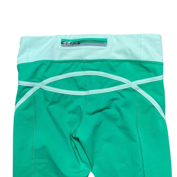 LULULEMON Run: Pace Crop Green Size 6 - Picture 4 of 12
